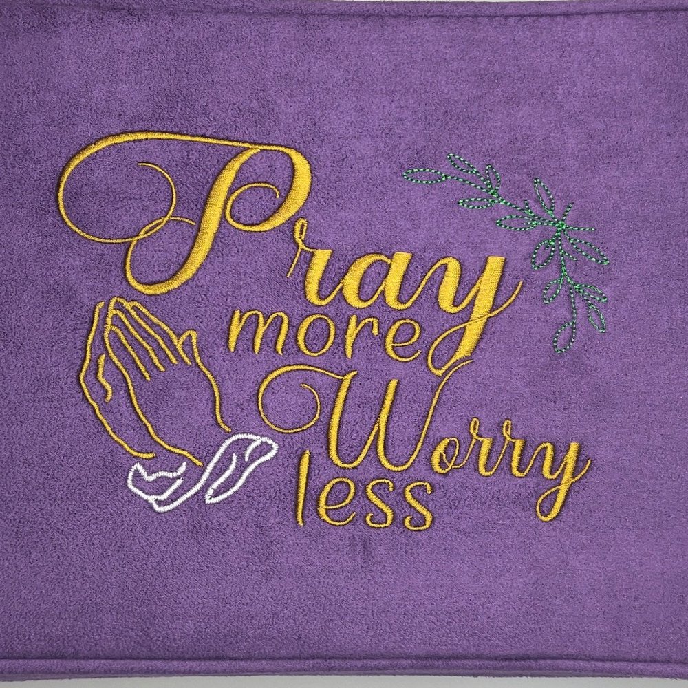 Pray More Worry LESS! Kneeling Cushion! Also available In Blu…